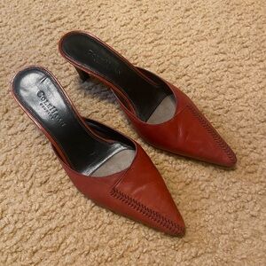 Cole Haan Women's Red Leather Mules